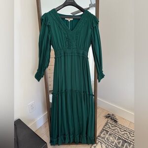 Anna Cate Forest Green Long Sleeve Maxi Dress